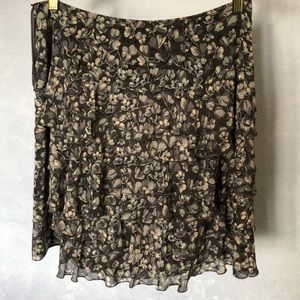 Ann Taylor Loft Tiered Ruffle Skirt